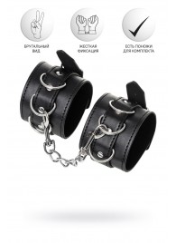 Черные наручники Anonymo на сцепке - ToyFa - купить с доставкой в Красногорске