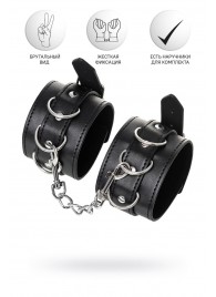 Черные оковы Anonymo из искусственной кожи - ToyFa - купить с доставкой в Красногорске