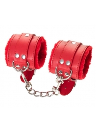Красные наручники Anonymo из искусственной кожи - ToyFa - купить с доставкой в Красногорске