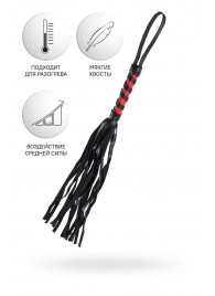 Черно-красный флоггер Anonymo - 45 см. - ToyFa - купить с доставкой в Красногорске