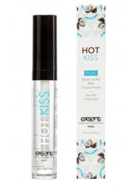 Блеск для губ Hot Kiss Coconut с ароматом кокоса - 7 мл. - Exsens - купить с доставкой в Красногорске