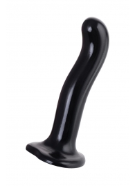 Черный стимулятор для пар P G-Spot Dildo Size M - 18 см. - Strap-on-me - в Красногорске купить с доставкой