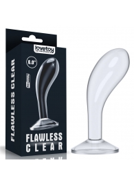 Прозрачный стимулятор простаты Flawless Clear Prostate Plug - 15 см. - Lovetoy - в Красногорске купить с доставкой