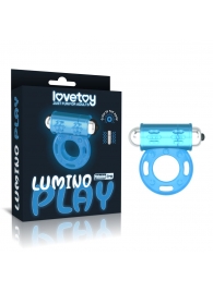 Голубое, светящееся в темноте эрекционное виброкольцо Lumino Play Vibrating Penis Ring - Lovetoy - в Красногорске купить с доставкой