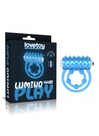Голубое, светящееся в темноте виброкольцо Lumino Play Vibrating Penis Ring - Lovetoy - в Красногорске купить с доставкой