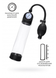 Прозрачная механическая помпа Roald с манометром - Sexus - в Красногорске купить с доставкой