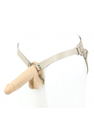 Поясной фаллоимитатор с мошонкой телесного цвета - 18 см. - LOVETOY (А-Полимер) - купить с доставкой в Красногорске