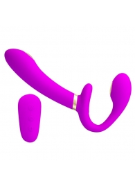 Лиловый безремневой страпон с функцией электростимуляции Thunderbird - Baile - купить с доставкой в Красногорске
