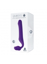 Фиолетовый безремневой страпон Queens L - Adrien Lastic - купить с доставкой в Красногорске