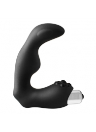 Черный вибромассажер простаты FantASStic Vibrating Prostate Massager - 11,3 см. - Dream Toys - в Красногорске купить с доставкой