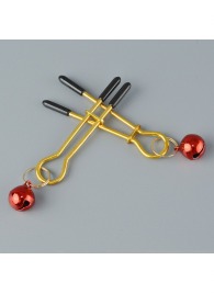 Золотистые зажимы с колокольчиками Gold - Sitabella - купить с доставкой в Красногорске