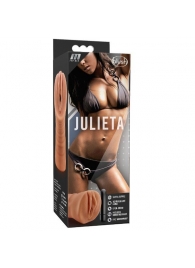 Мастурбатор-вагина цвета карамели Julieta с вибрацией - Blush Novelties - в Красногорске купить с доставкой