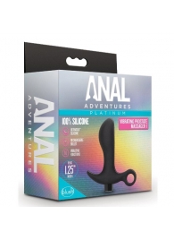 Черный анальный вибратор Silicone Vibrating Prostate Massager 01 - 10,8 см. - Blush Novelties - в Красногорске купить с доставкой