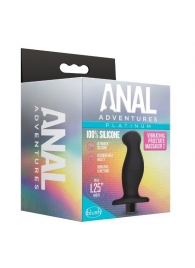 Черный анальный вибромассажёр Silicone Vibrating Prostate Massager 02 - 10,8 см. - Blush Novelties - в Красногорске купить с доставкой