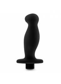 Черный анальный вибромассажёр Silicone Vibrating Prostate Massager 02 - 10,8 см. - Blush Novelties - в Красногорске купить с доставкой