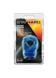 Голубое эрекционное виброкольцо Reusable 5 Function Cock Ring - Blush Novelties - в Красногорске купить с доставкой