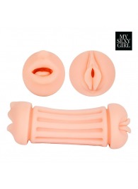 Двусторонний мастурбатор - ротик и вагина - Bior toys - в Красногорске купить с доставкой