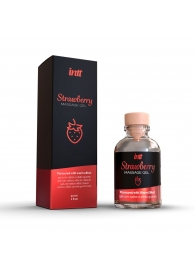 Массажный гель с ароматом клубники Strawberry - 30 мл. - INTT - купить с доставкой в Красногорске