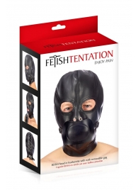 Маска-шлем с прорезями для глаз и регулируемым кляпом - Fetish Tentation - купить с доставкой в Красногорске