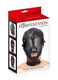Маска-шлем с отверстием для рта и съемными шорами - Fetish Tentation - купить с доставкой в Красногорске