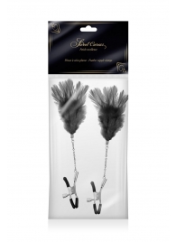 Зажимы для сосков с черными перьями Sweet Caress Feather Nipple Clumps - Sweet Caress - купить с доставкой в Красногорске