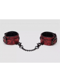 Красно-черные наручники Reversible Faux Leather Wrist Cuffs - Fifty Shades of Grey - купить с доставкой в Красногорске