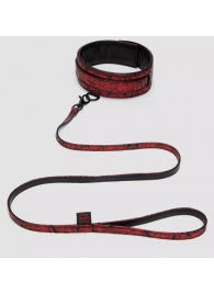 Стильный ошейник с поводком Reversible Faux Leather Collar and Lead - Fifty Shades of Grey - купить с доставкой в Красногорске