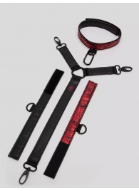 Ошейник с наручниками Reversible Faux Leather Collar and Wrist - Fifty Shades of Grey - купить с доставкой в Красногорске