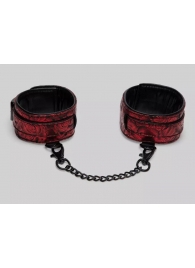 Красно-черные оковы Reversible Faux Leather Ankle Cuffs - Fifty Shades of Grey - купить с доставкой в Красногорске