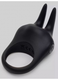 Черное эрекционное виброкольцо Sensation Rechargeable Vibrating Rabbit Love Ring - Fifty Shades of Grey - в Красногорске купить с доставкой