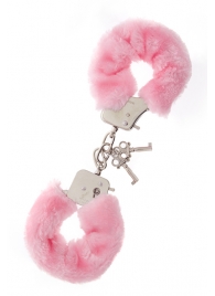 Металлические наручники с розовой меховой опушкой METAL HANDCUFF WITH PLUSH PINK - Dream Toys - купить с доставкой в Красногорске