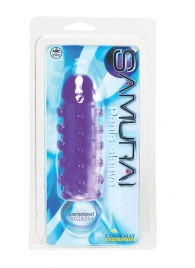 Закрытая фиолетовая насадка с пупырышками SAMURAI PENIS SLEEVE PURPLE - 14,5 см. - NMC - в Красногорске купить с доставкой