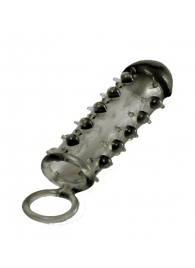 Дымчатая стимулирующая насадка с закрытой головкой SAMURAI PENIS SLEEVE BLACK - 14,5 см. - NMC - в Красногорске купить с доставкой