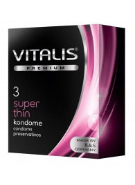 Ультратонкие презервативы VITALIS PREMIUM super thin - 3 шт. - Vitalis - купить с доставкой в Красногорске
