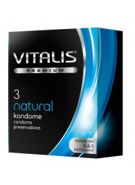 Классические презервативы VITALIS PREMIUM natural - 3 шт. - Vitalis - купить с доставкой в Красногорске