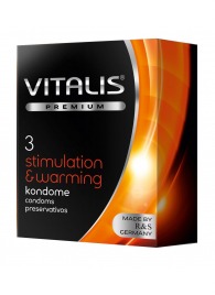 Презервативы VITALIS PREMIUM stimulation   warming с согревающим эффектом - 3 шт. - Vitalis - купить с доставкой в Красногорске