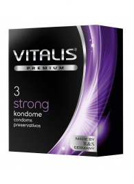 Презервативы с утолщенной стенкой VITALIS PREMIUM strong - 3 шт. - Vitalis - купить с доставкой в Красногорске