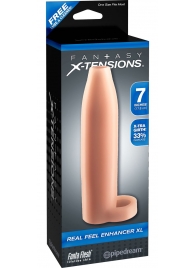 Телесная насадка Real Feel Enhancer XL - 17 см. - Pipedream - в Красногорске купить с доставкой
