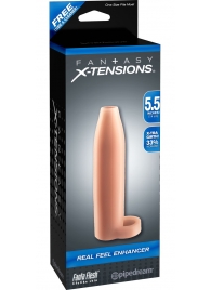 Насадка-расширитель с кольцом для подхвата мошонки Real Feel Enhancer - 14 см. - Pipedream - в Красногорске купить с доставкой