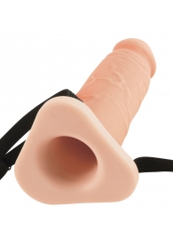 Телесный реалистичный фаллоимитатор с полостью Silicone Hollow Extension - 20 см. - Pipedream - купить с доставкой в Красногорске