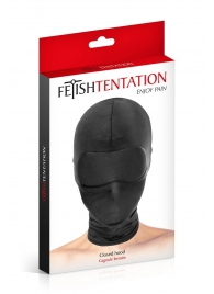 Сплошная маска-шлем с имитацией повязки для глаз - Fetish Tentation - купить с доставкой в Красногорске
