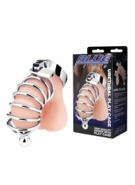 Серебристая клетка для члена Urethral Play Cage - BlueLine - купить с доставкой в Красногорске