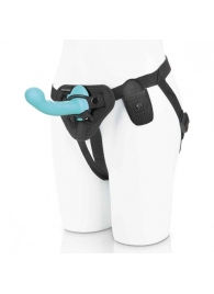 Голубая изогнутая насадка 6in Remote Control Ripple P-Spot G-Spot на черных трусиках - 16 см. - Pegasus - купить с доставкой в Красногорске