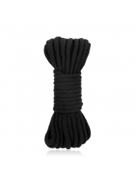 Черная хлопковая веревка для связывания Bondage Rope - 10 м. - Lux Fetish - купить с доставкой в Красногорске