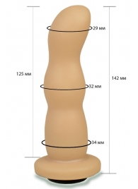 Телесная рельефная насадка Harness - 14,2 см. - LOVETOY (А-Полимер) - купить с доставкой в Красногорске