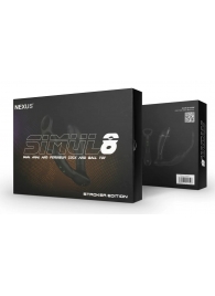 Черный вибромассажер простаты Nexus Simul8 Stroker Edition с кольцами для пениса и мошонки - Nexus Range - в Красногорске купить с доставкой
