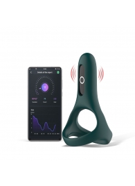Изумрудное виброкольцо Magic Motion Rise с подхватом мошонки - Magic Motion - в Красногорске купить с доставкой