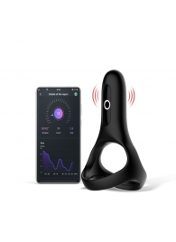 Черное виброкольцо Magic Motion Rise с подхватом мошонки - Magic Motion - в Красногорске купить с доставкой
