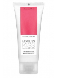 Смазка на водной основе Mixgliss Kiss с ароматом земляники - 70 мл. - Mixgliss - купить с доставкой в Красногорске