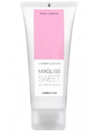 Смазка на водной основе Mixgliss Sweet с ароматом бабл-гам - 70 мл. - Mixgliss - купить с доставкой в Красногорске